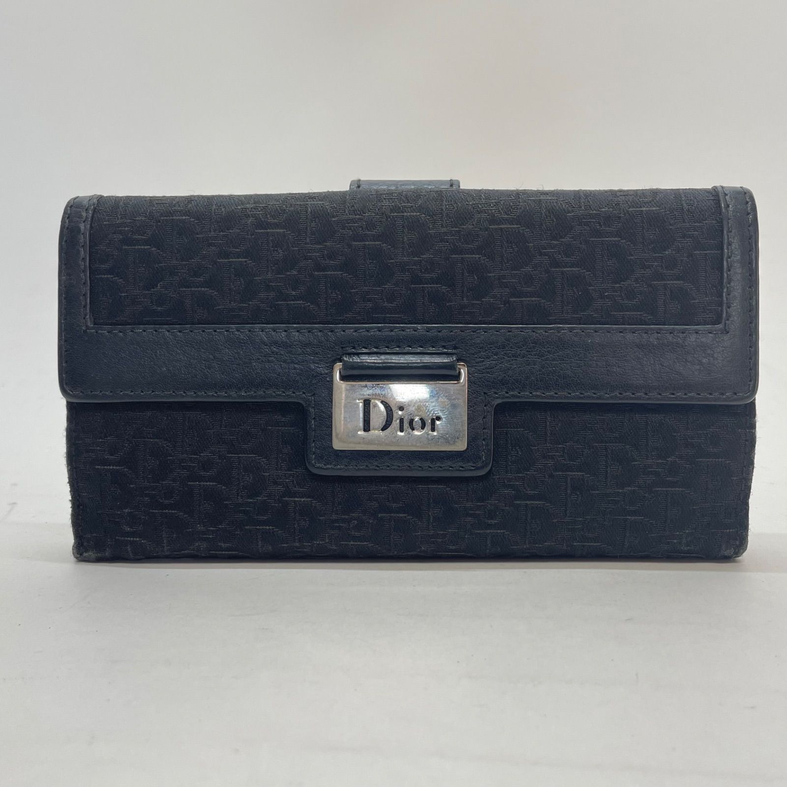 3572 Christian Dior クリスチャンディオール 長財布 キャンバス
