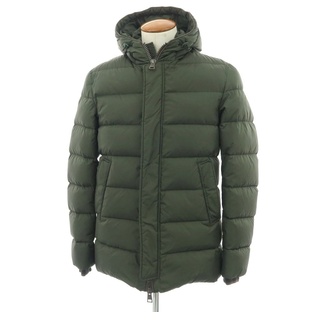 中古】ヘルノ Herno POLAR-TECH ナイロン フーデッド ダウンコート