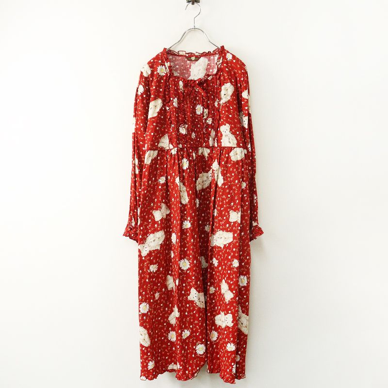 極美品 ピンクハウス PINK HOUSE ひなぎくテディプリントミディ