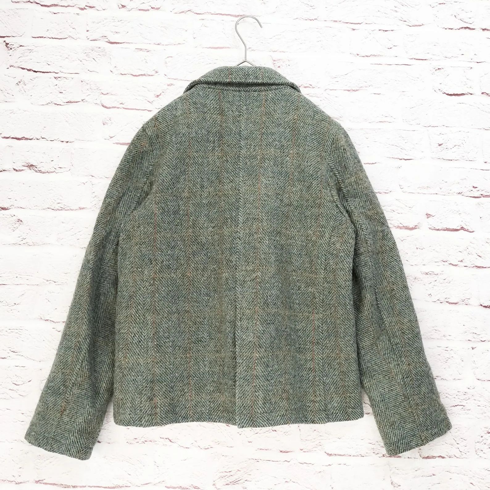 イギリス製】Glenn Dylann ヘリンボーン テーラードジャケット クルミ