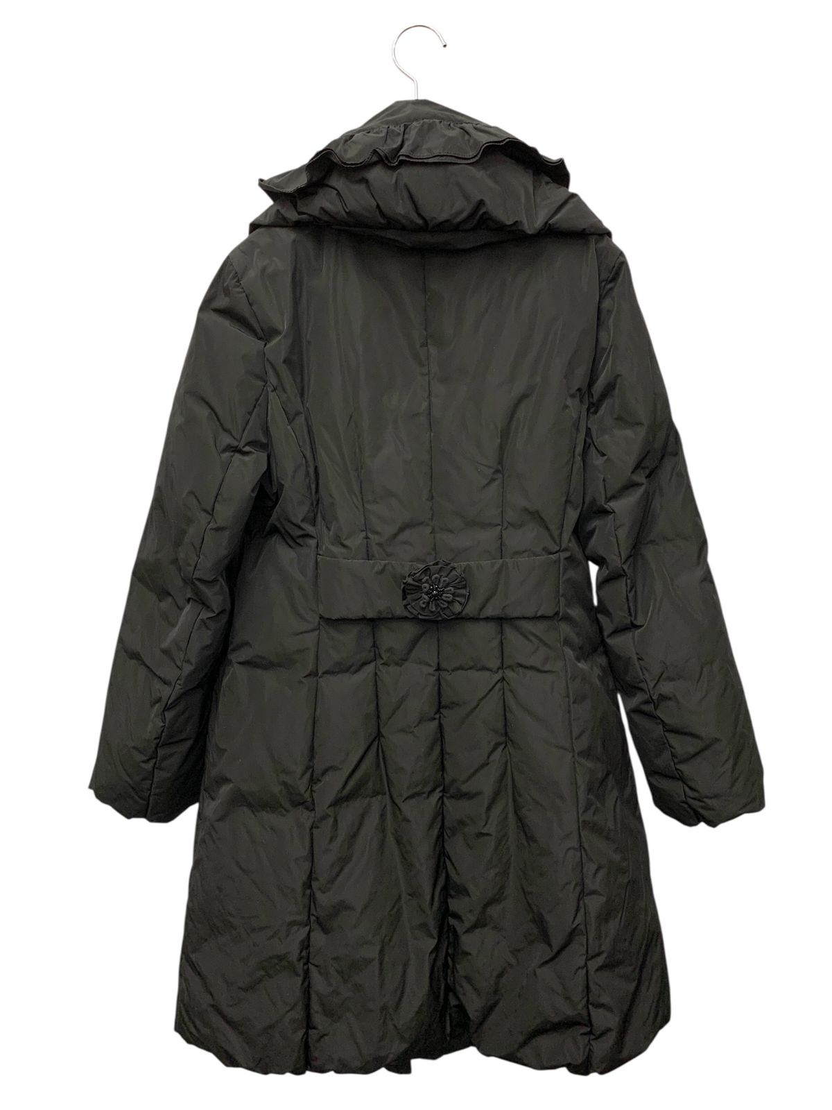 スーパービューティー ダウンジャケット 40 ブラック フラワービジュー