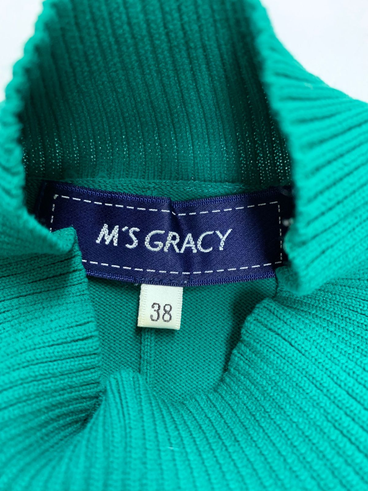 エムズグレイシー 218708 ニットワンピース 38 グリーン ITAROWZQ3K8W