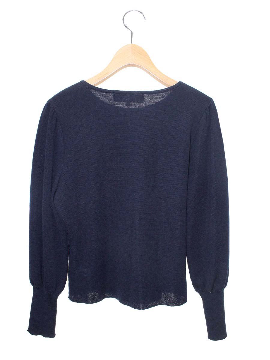 エムズグレイシー 118701 ニット セーター 38 ネイビー リボンモチーフ