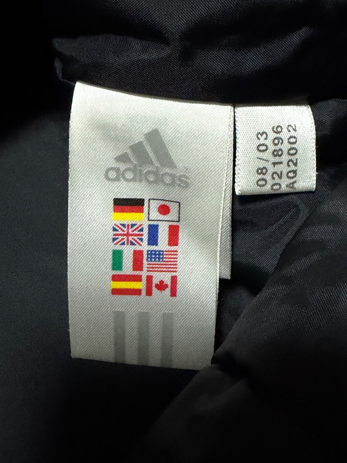 サッカー】ACミラン ナイロンジャケット ベンチコート Oサイズ 黒赤