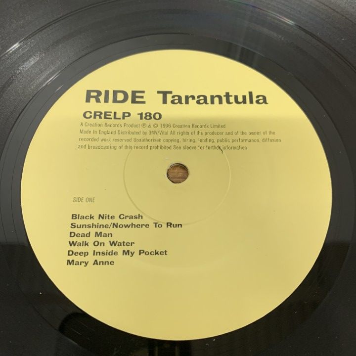 △01)【1点限り!】Ride/Tarantula/Black Nite Crash/CRELP 180/UK盤/英