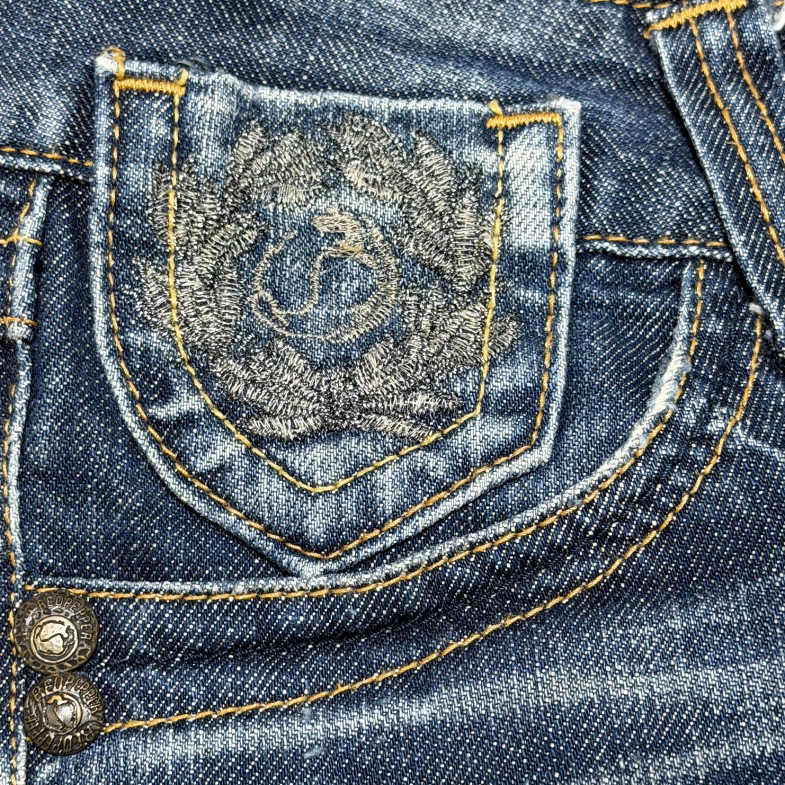 RED PEPPER ブーツカットデニム 26 レッドペッパー 刺繍 Y2K