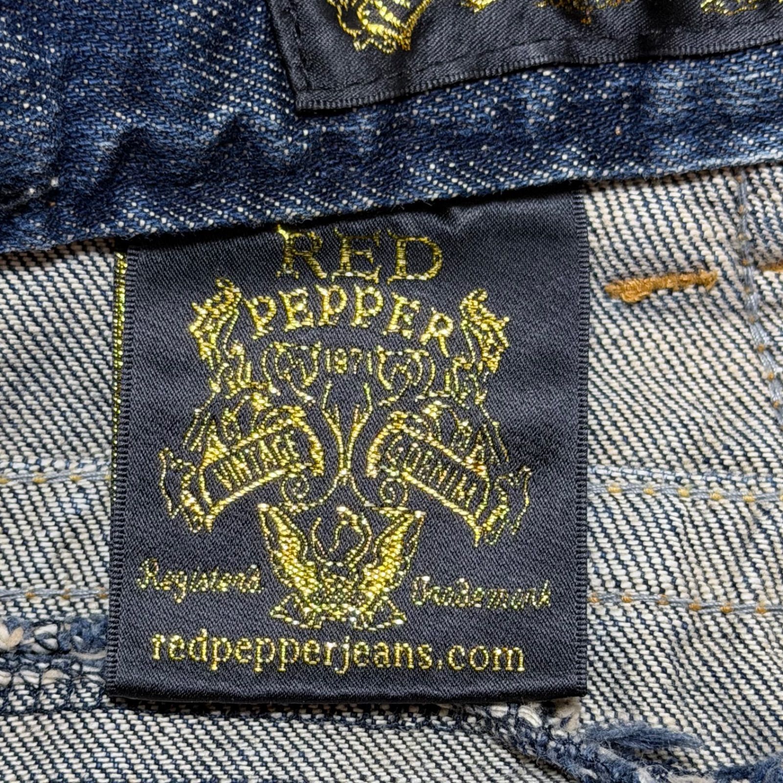 RED PEPPER ブーツカットデニム 26 レッドペッパー 刺繍 Y2K