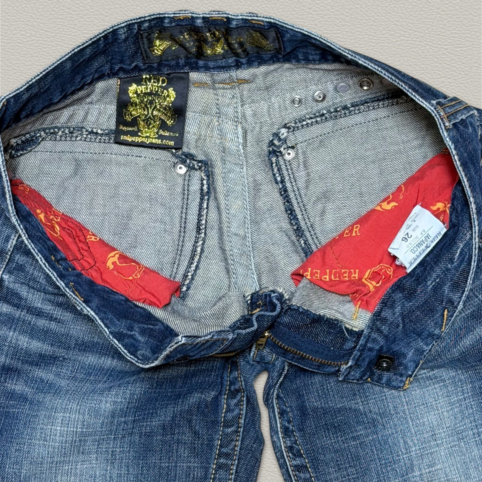 RED PEPPER ブーツカットデニム 26 レッドペッパー 刺繍 Y2K