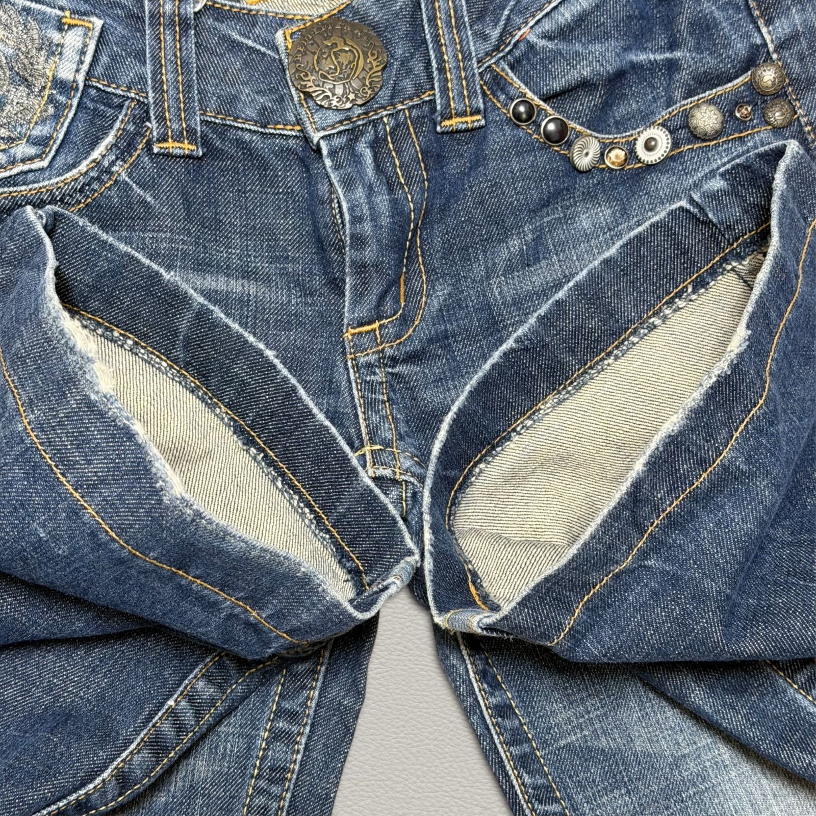 RED PEPPER ブーツカットデニム 26 レッドペッパー 刺繍 Y2K