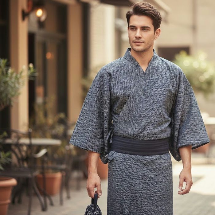 男 浴衣 反物 日本製 新品 ワイドサイズ 品番260238 - メルカリ