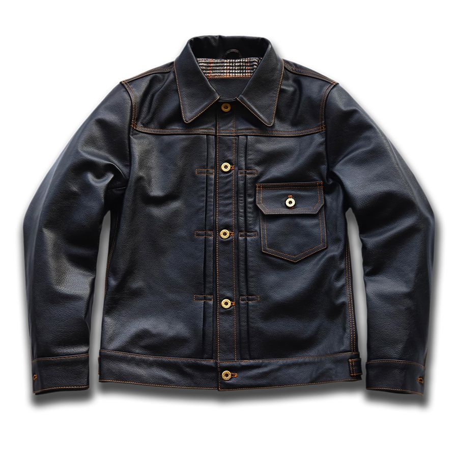 Cowhide Leather Trucker Jacket カウハイド 本革 レザートラッカー