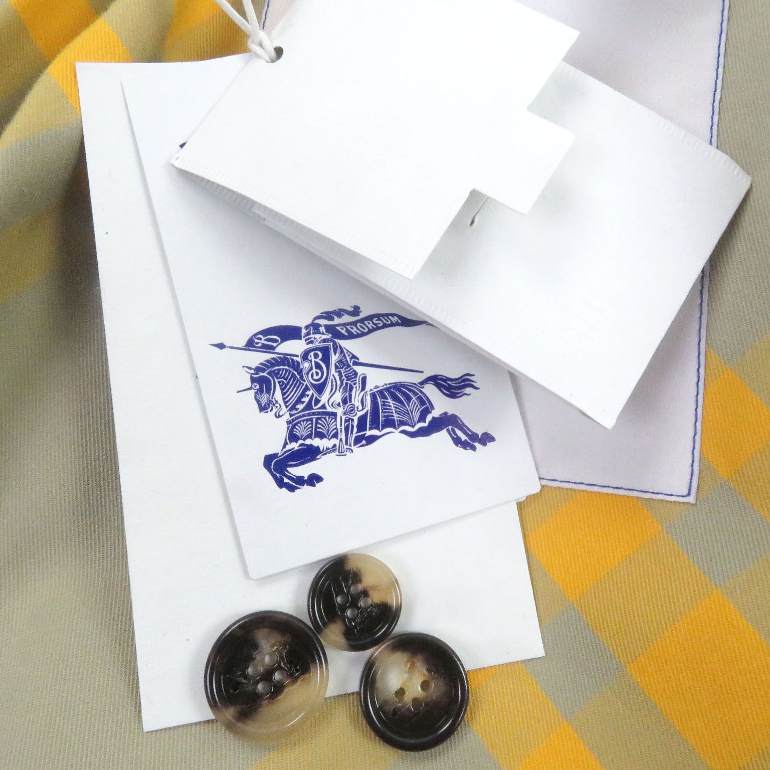 未使用品□BURBERRY バーバリー 8078716 コットン100％ 裏チェック柄