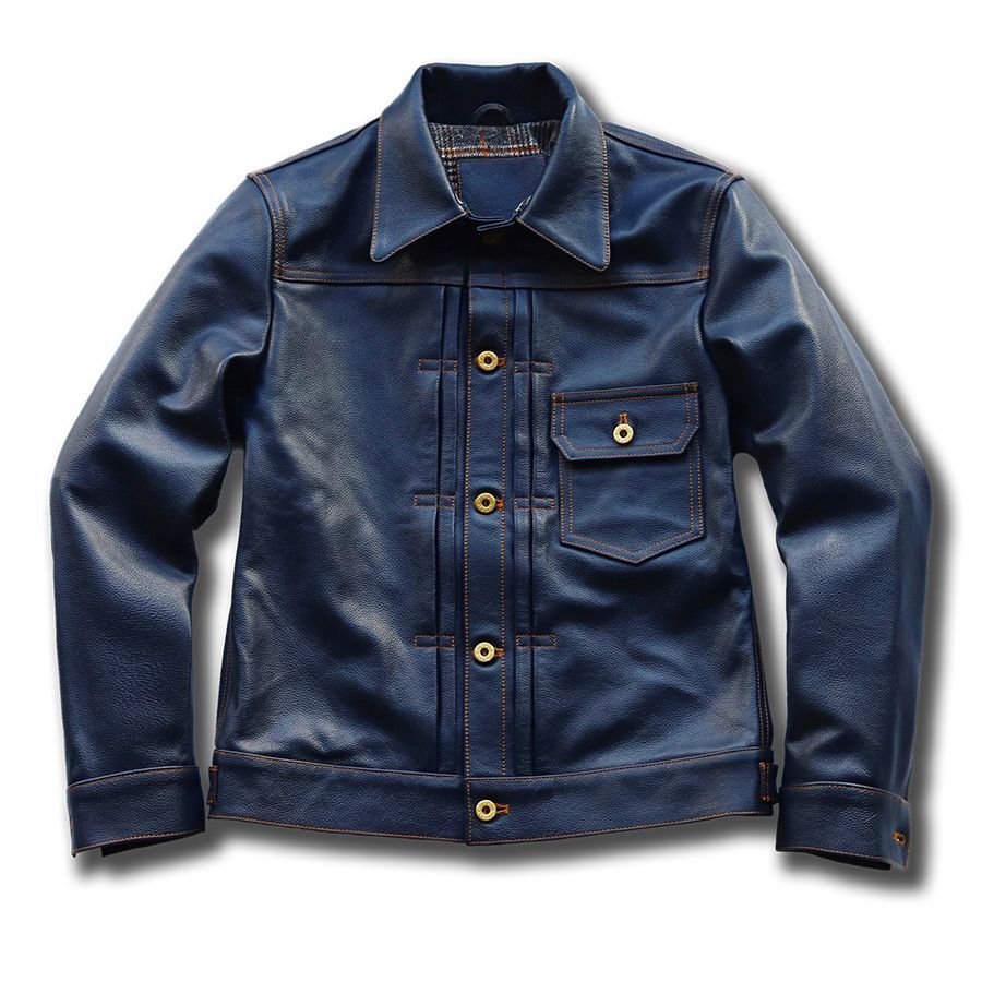 Cowhide Leather Trucker Jacket カウハイド 本革 レザートラッカー