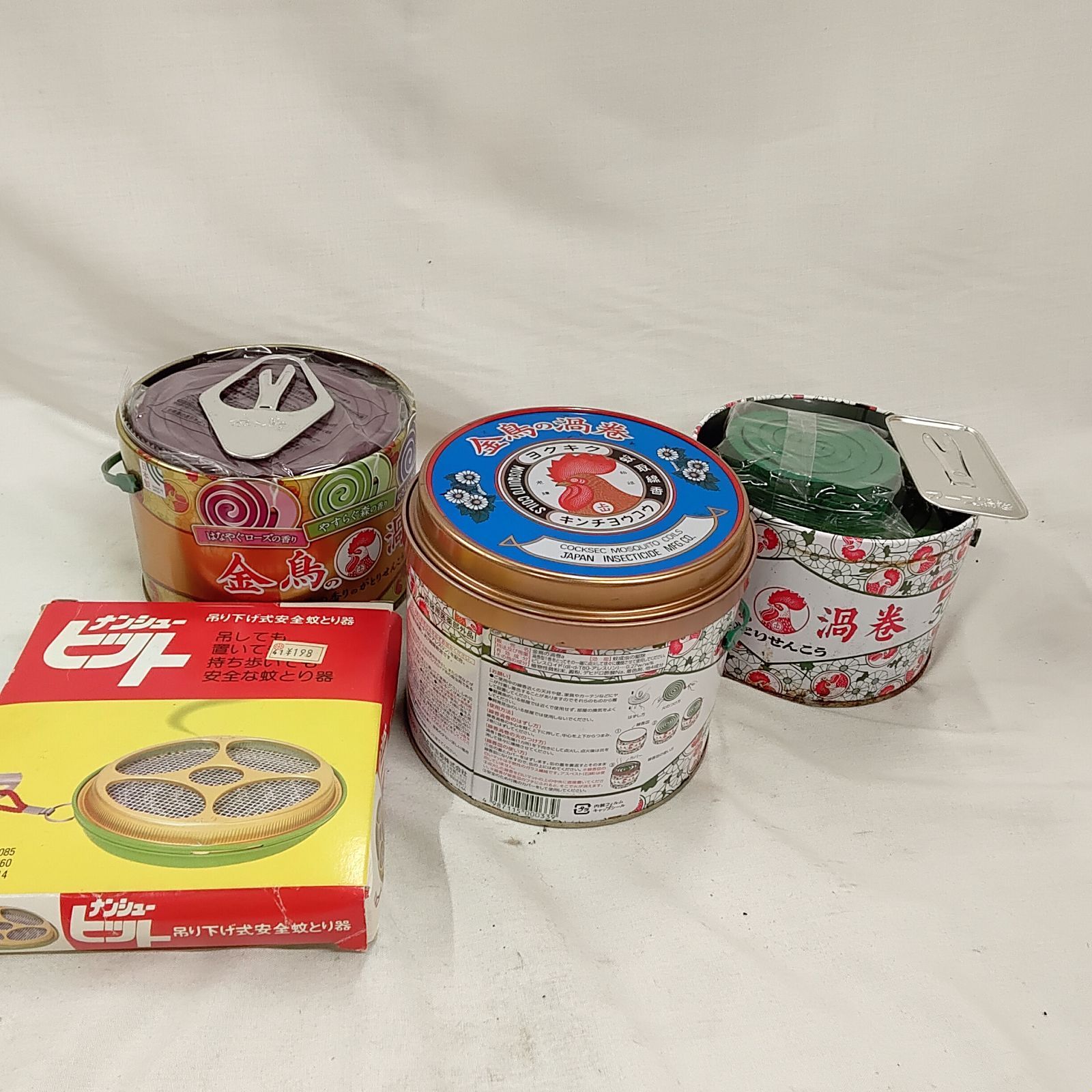 未使用・蚊取り線香（缶3つ）蚊取り器（1つ）T297 - メルカリ