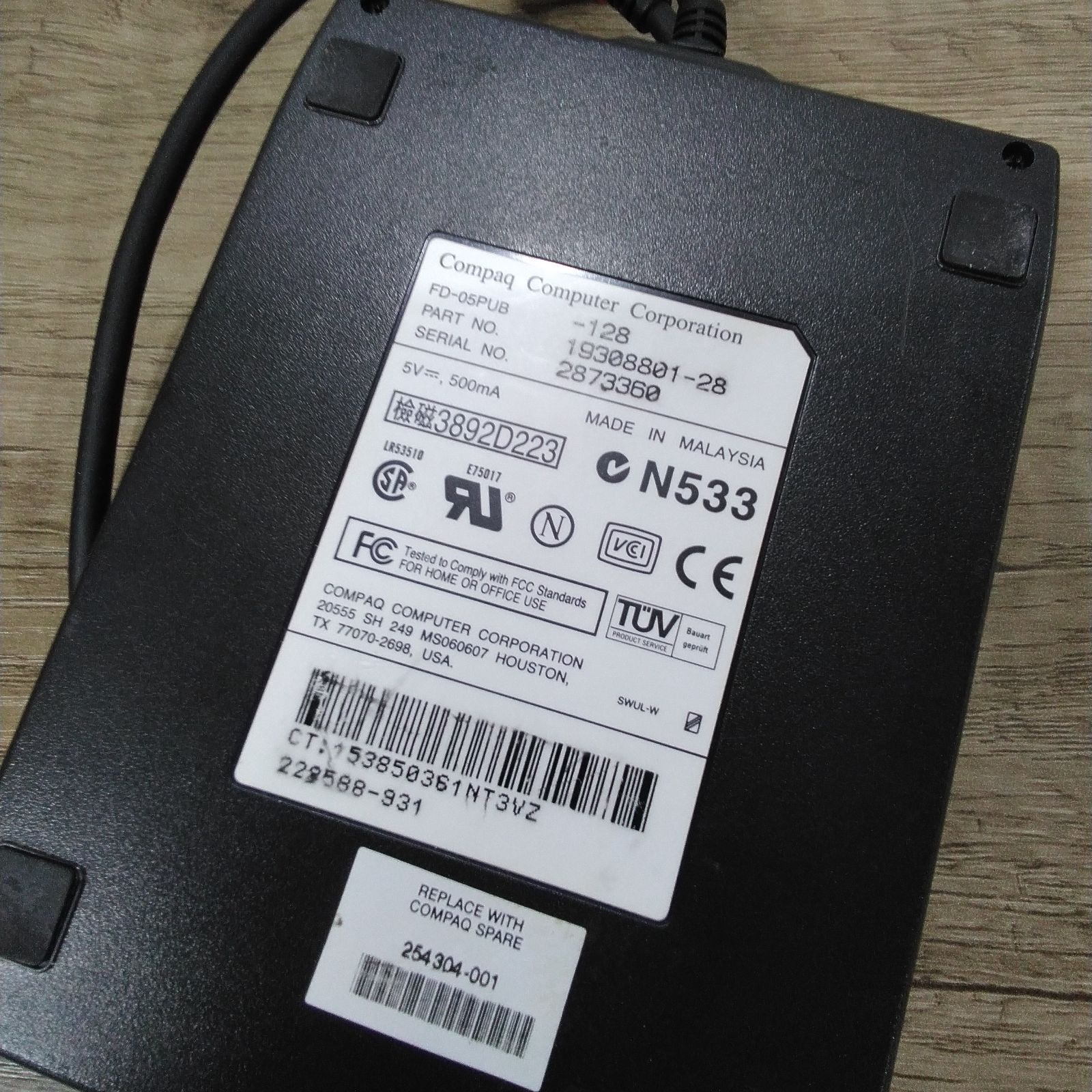 動作確認済み コンパック 外付け 3.5インチフロッピーディスクドライブ