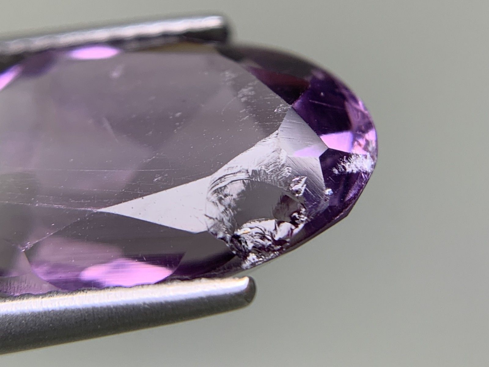 アメシスト 天然 7.092ct 宝石ソーティング付き 15.5㎜×10.6㎜×7.3