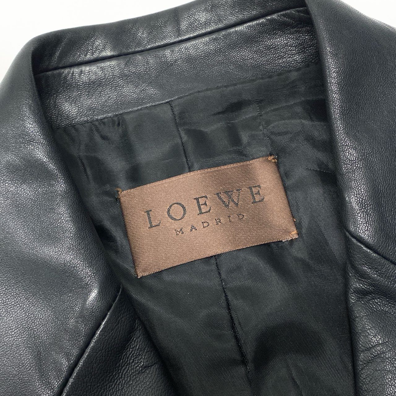 54b23 LOEWE ロエベ レザーテーラードジャケット レザージャケット 