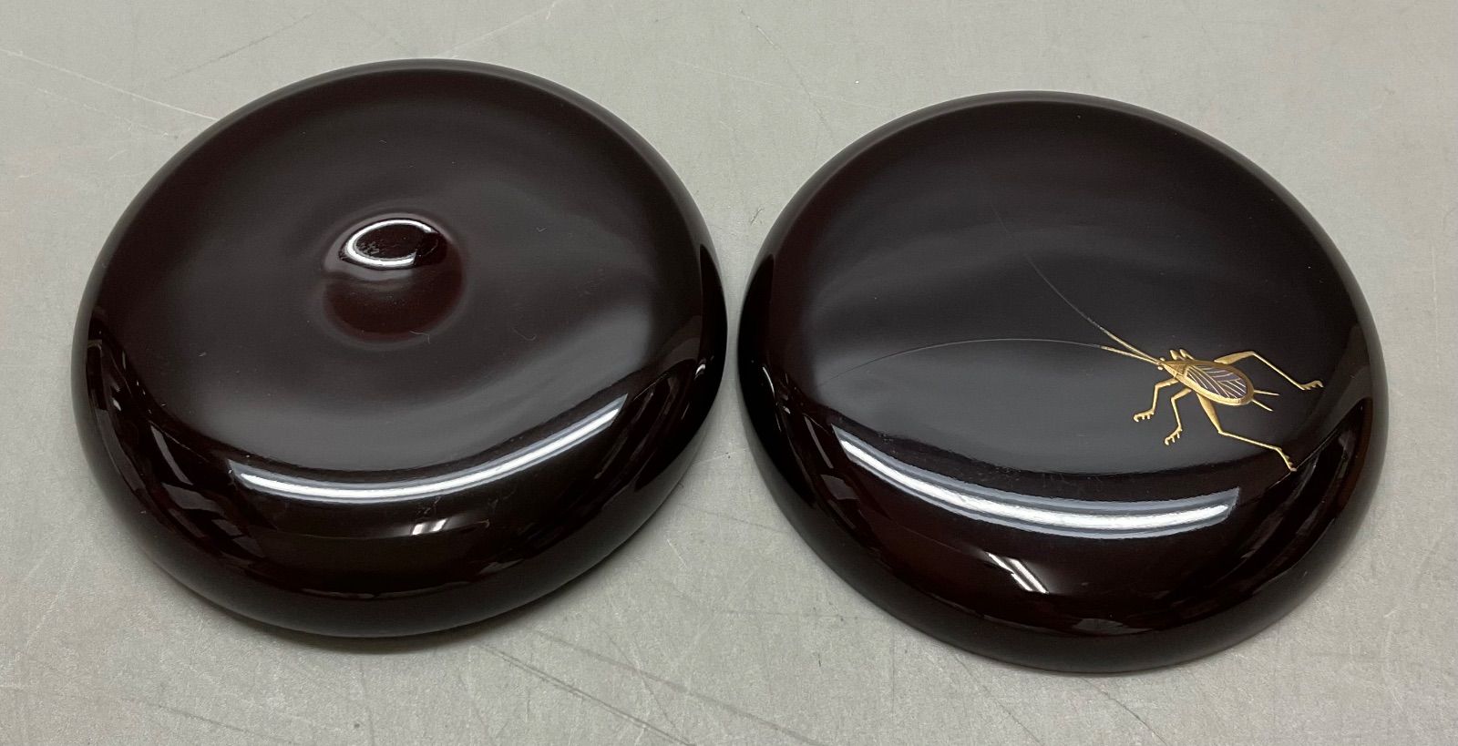 M38 香合 茶道具 輪島塗 茶器 虫蒔絵 坂下雄峰作 平棗 鈴虫 伝統工芸