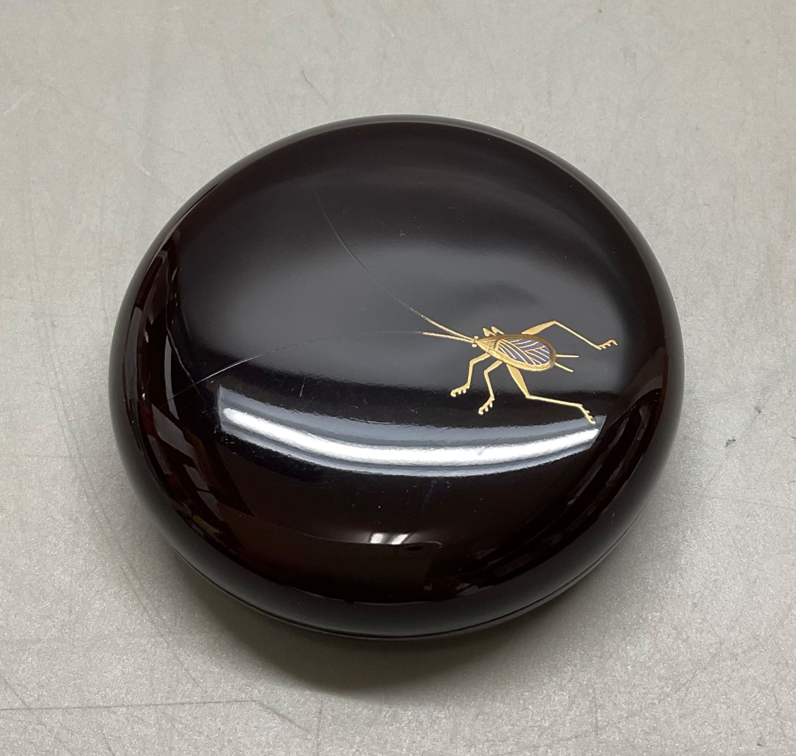 M38 香合 茶道具 輪島塗 茶器 虫蒔絵 坂下雄峰作 平棗 鈴虫 伝統工芸