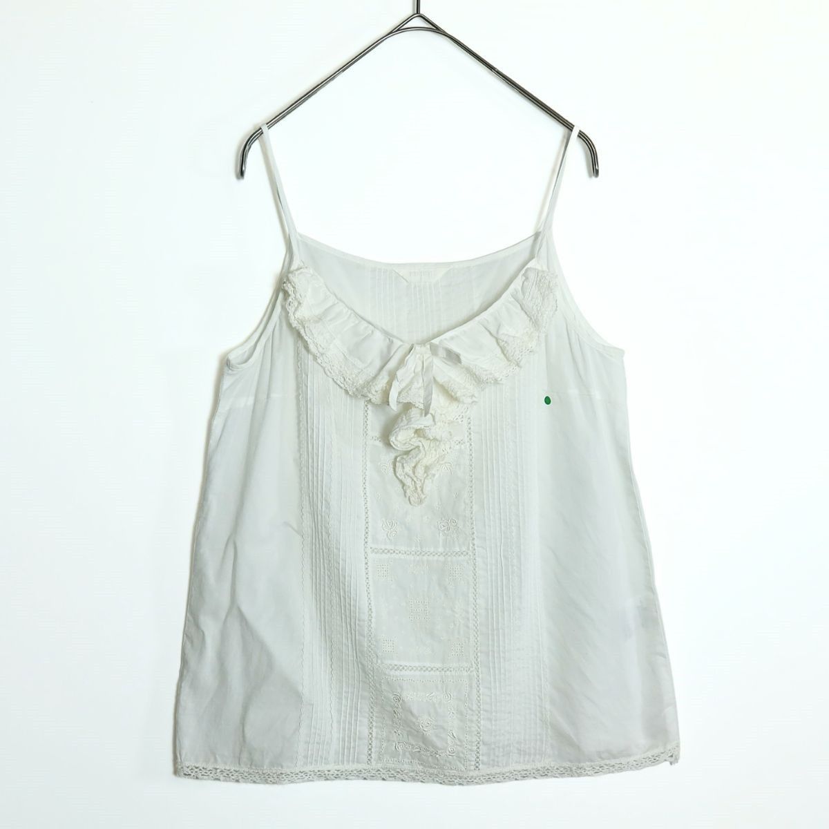 ピンクハウス☆ローズ刺繍&はしごレース♪たっぷりフリルブラウス
