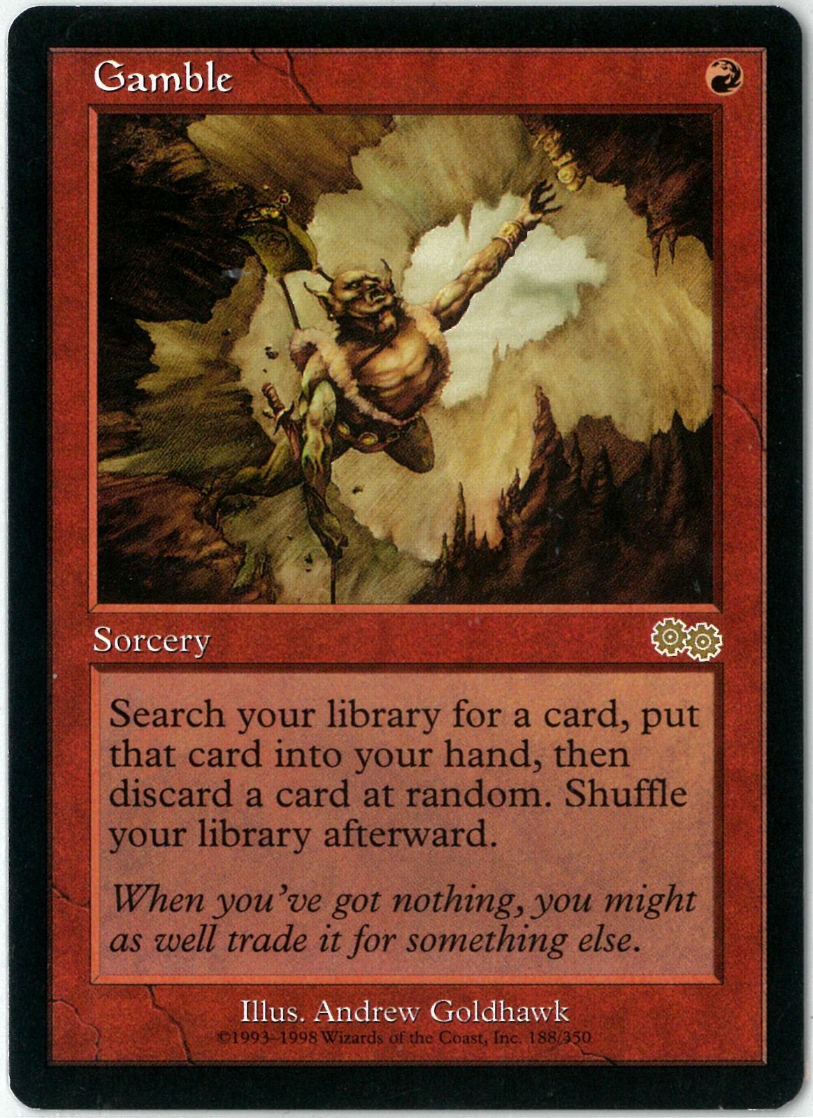 MTG/英語版/ギャンブル/Gamble/ウルザズ・サーガ/USG 188/350/NM