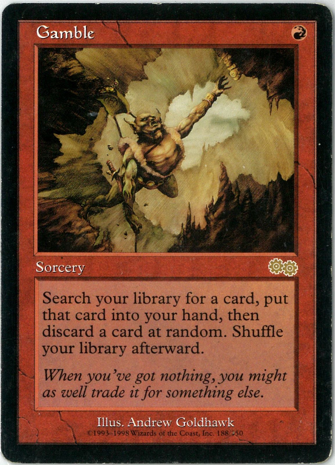 MTG/英語版/ギャンブル/Gamble/ウルザズ・サーガ/USG 188/350/LP