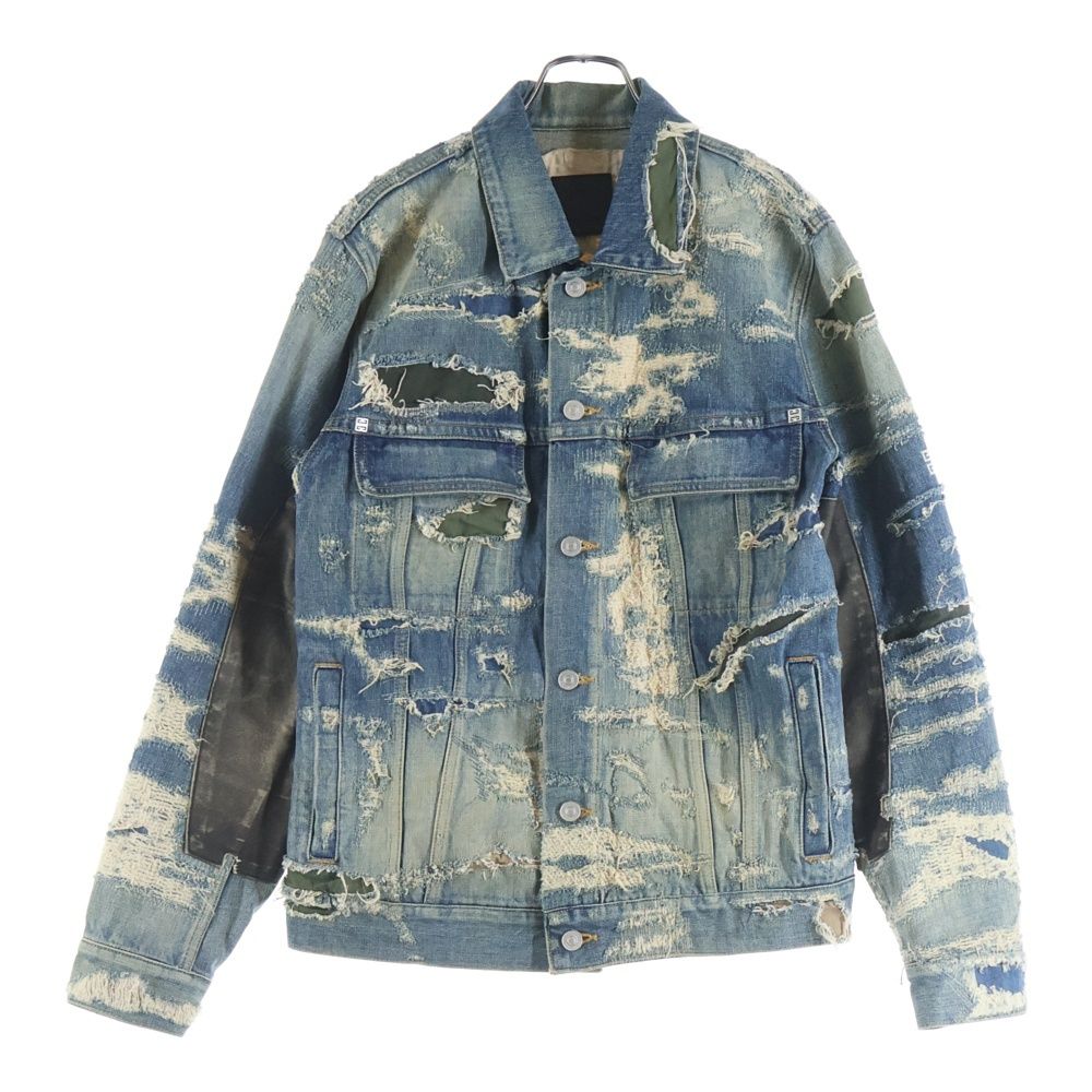 VANQUISH&FRAGMENT ダメージ加工 デニムジャケットK281 GIVENCHY (ジバンシィ) DESTROYED DENIM AND MOLESKIN デストロイ加工
