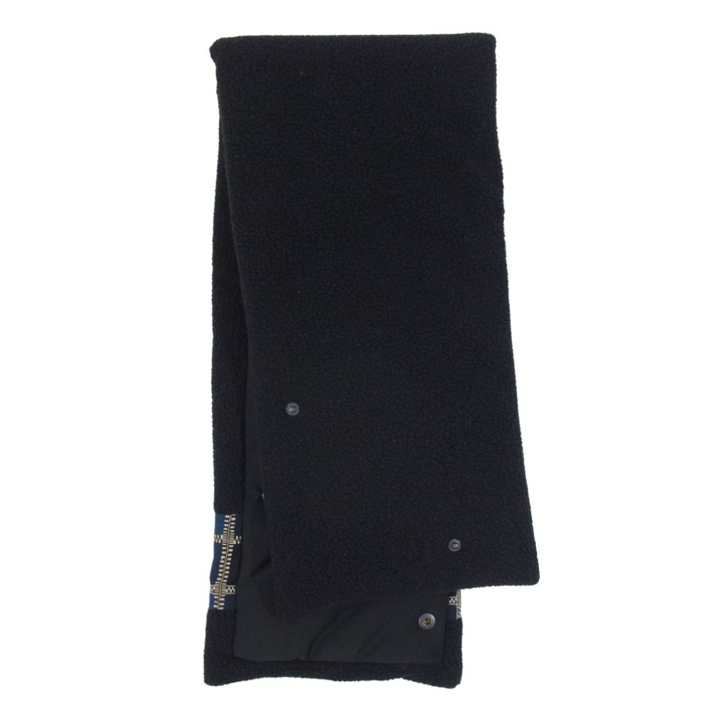 KUON クオン 252GD071417 High Pile Fleece Scarf ハイパイル フリース スカーフ 中綿 マフラー ブラック系【極上美品】【中古】 KUON クオン 252GD071417 High Pile Fleece Scarf ハイパイル フリース