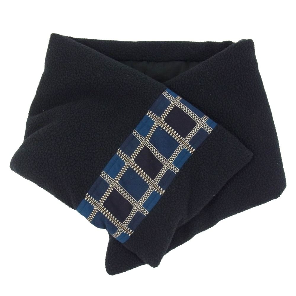 KUON クオン 252GD071417 High Pile Fleece Scarf ハイパイル フリース スカーフ 中綿 マフラー ブラック系【極上美品】【中古】 KUON クオン 252GD071417 High Pile Fleece Scarf ハイパイル フリース