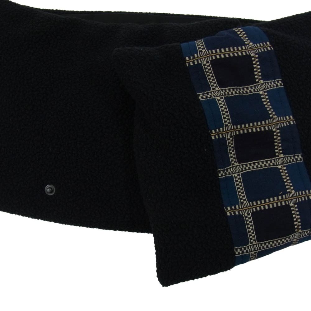 KUON クオン 252GD071417 High Pile Fleece Scarf ハイパイル フリース スカーフ 中綿 マフラー ブラック系【極上美品】【中古】 KUON クオン 252GD071417 High Pile Fleece Scarf ハイパイル フリース