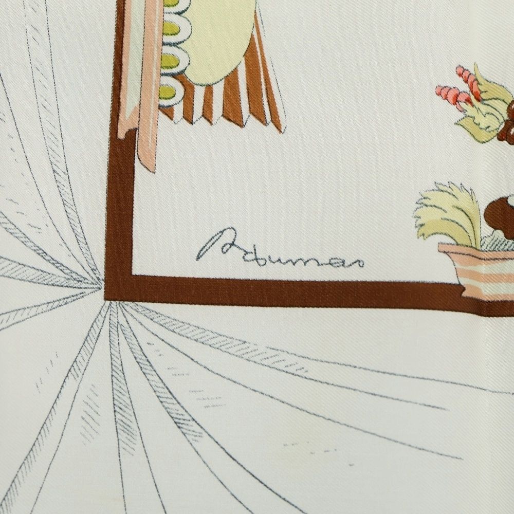 HERMES (エルメス) カレ90 シルク スカーフ フランス料理を讃えて A LA