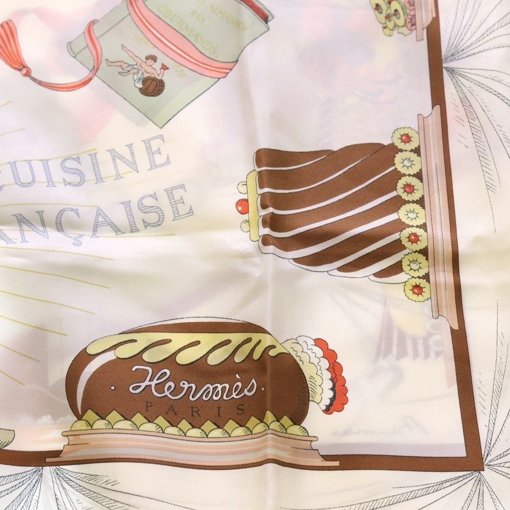 HERMES (エルメス) カレ90 シルク スカーフ フランス料理を讃えて A LA