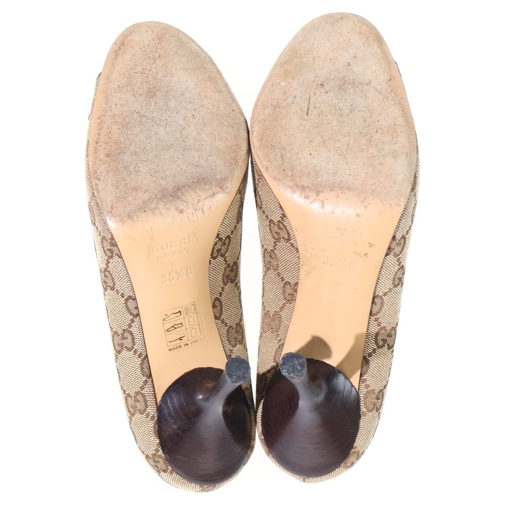 GUCCI (グッチ) GG総柄 シェリーライン リボンデザイン オープントゥ