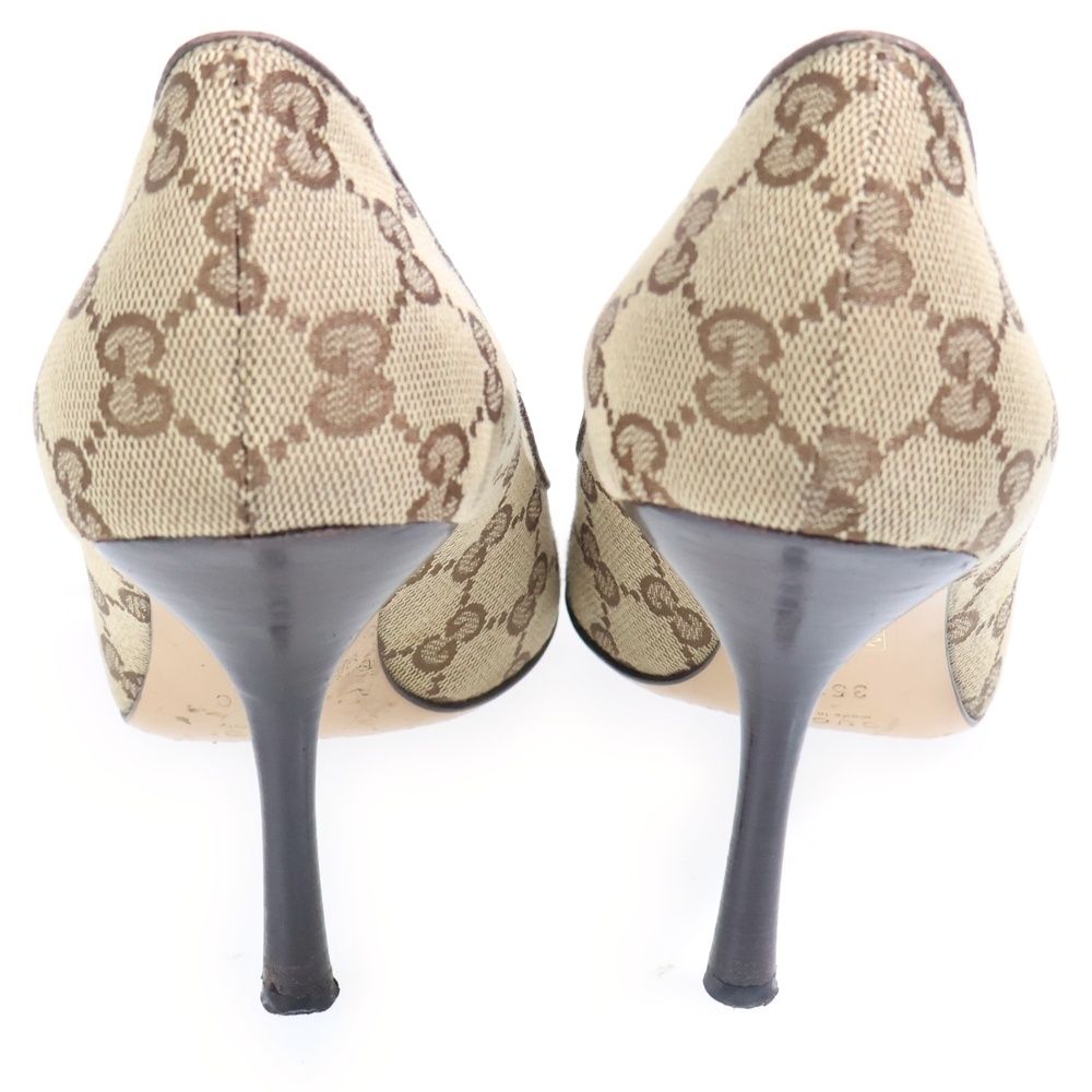 GUCCI (グッチ) GG総柄 シェリーライン リボンデザイン オープントゥ