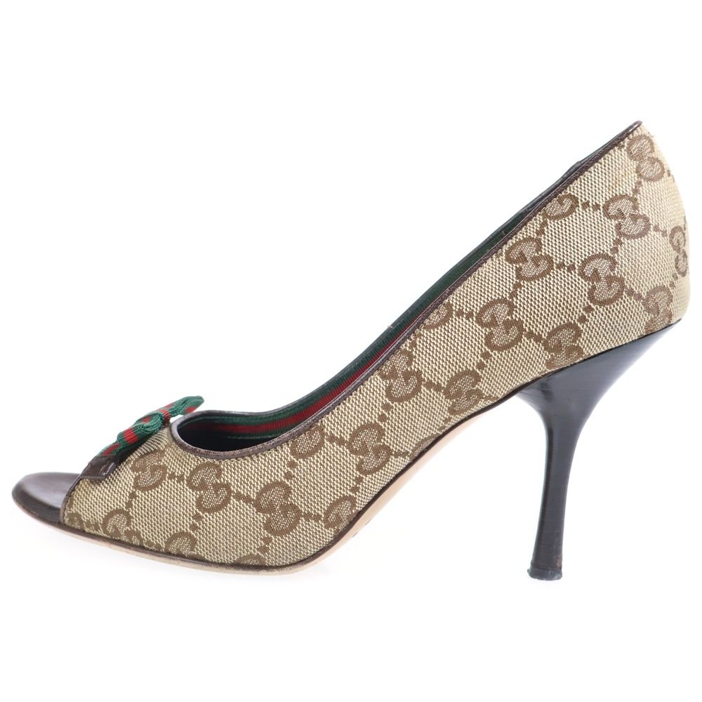 GUCCI GUCCI グッチ パンプス ハイヒール リボンモチーフ GG スエード 