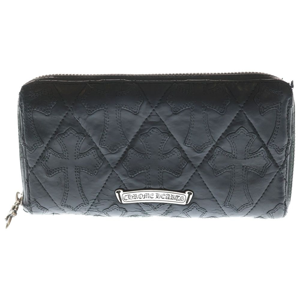 CHROME HEARTS (クロムハーツ) REC F ZIP QUILTED WALLET セメタリー