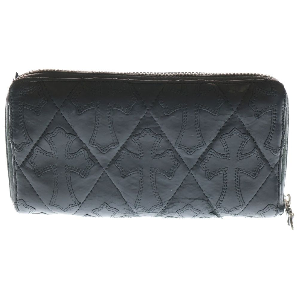 CHROME HEARTS (クロムハーツ) REC F ZIP QUILTED WALLET セメタリー