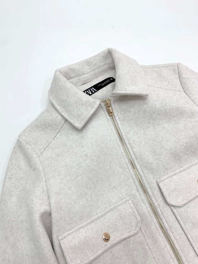 美品 ZARA ザラ Soft Zip Jumper ショート丈 ジップアップ ジャケット