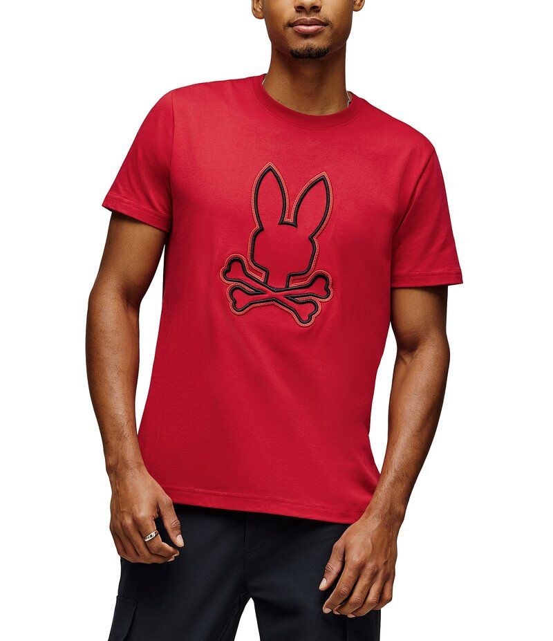 サイコバニー メンズ トップス シャツ グラフィック Psycho Bunny Sayer Graphic TShirtango Red レッド