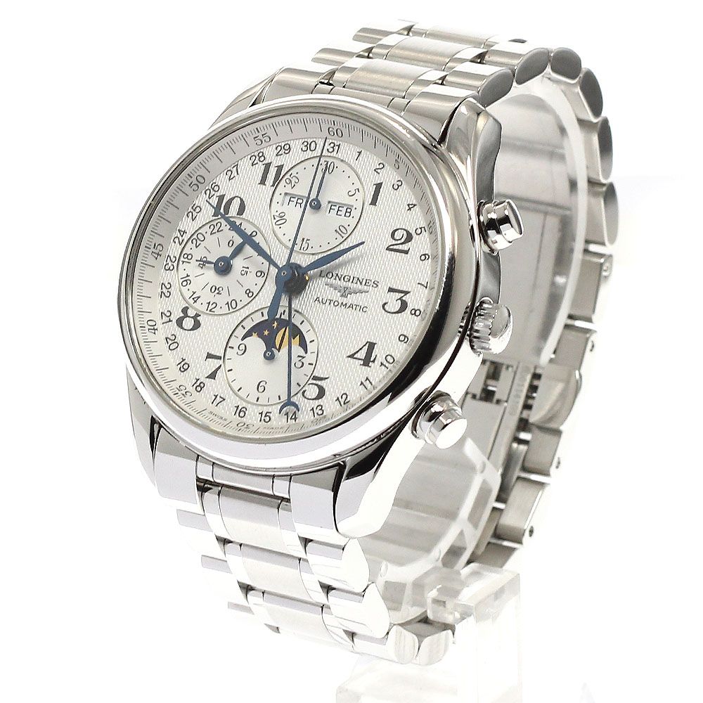  ロンジン LONGINES L2.673.4 マスターコレクション ムーンフェイズ クロノグラフ 自動巻き メンズ _932598 無地シャツ 自動巻き時計 腕時計(アナログ)