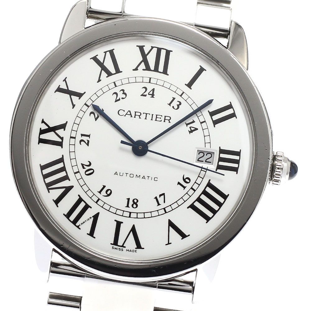 カルティエ CARTIER W6701011 ロンドソロ ドゥ カルティエXL デイト 自動巻き メンズ _849550