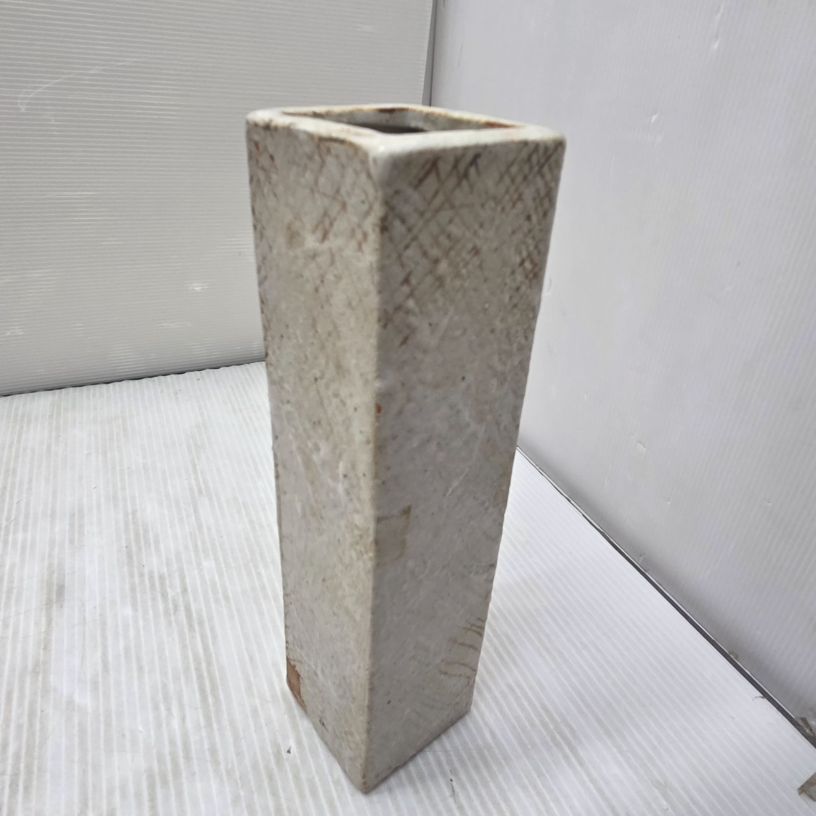 2 S02271 陶仙 矢野 景川翁 美濃焼 志野焼 花入 掛け花入 一輪挿し