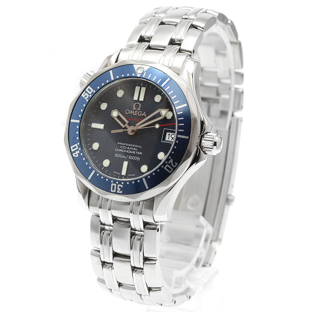  オメガ OMEGA 2222.80 シーマスター300 デイト コーアクシャル 自動巻き ボーイズ _901142 ストライプシャツ 自動巻き時計 腕時計(アナログ)