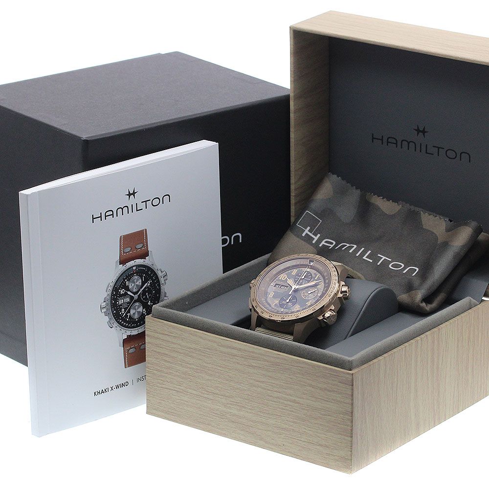  ハミルトン HAMILTON H779160 カーキ アビエーション X-ウィンド クロノグラフ 自動巻き メンズ き_944096 ゆったり設計 自動巻き時計 腕時計(アナログ)