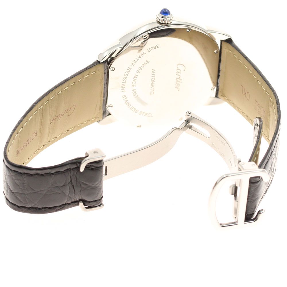  カルティエ CARTIER W6701010 ロンドソロ XL デイト 自動巻き メンズ _849619 チェックシャツ 自動巻き時計 腕時計(アナログ)