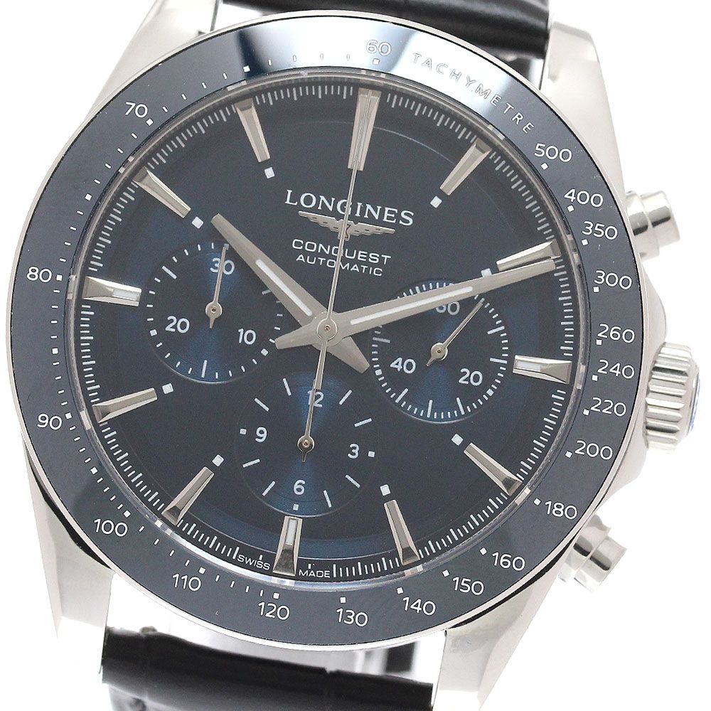 ロンジン LONGINES L3.835.4 コンクエスト クロノグラフ 自動巻き メンズ 箱 保証書付き_944129