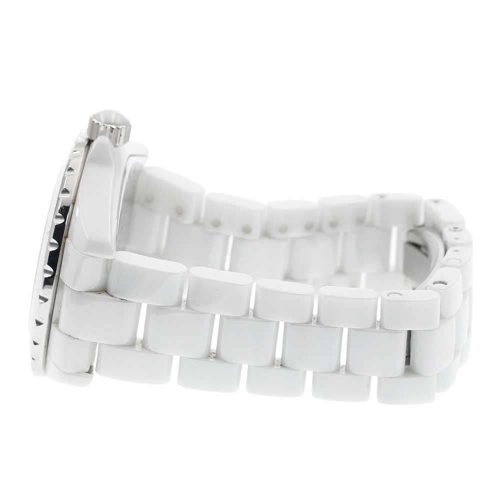  シャネル CHANEL H2423 J12 白セラミック 8Pダイヤ 自動巻き メンズ _943473 ニット 自動巻き時計 腕時計(アナログ)
