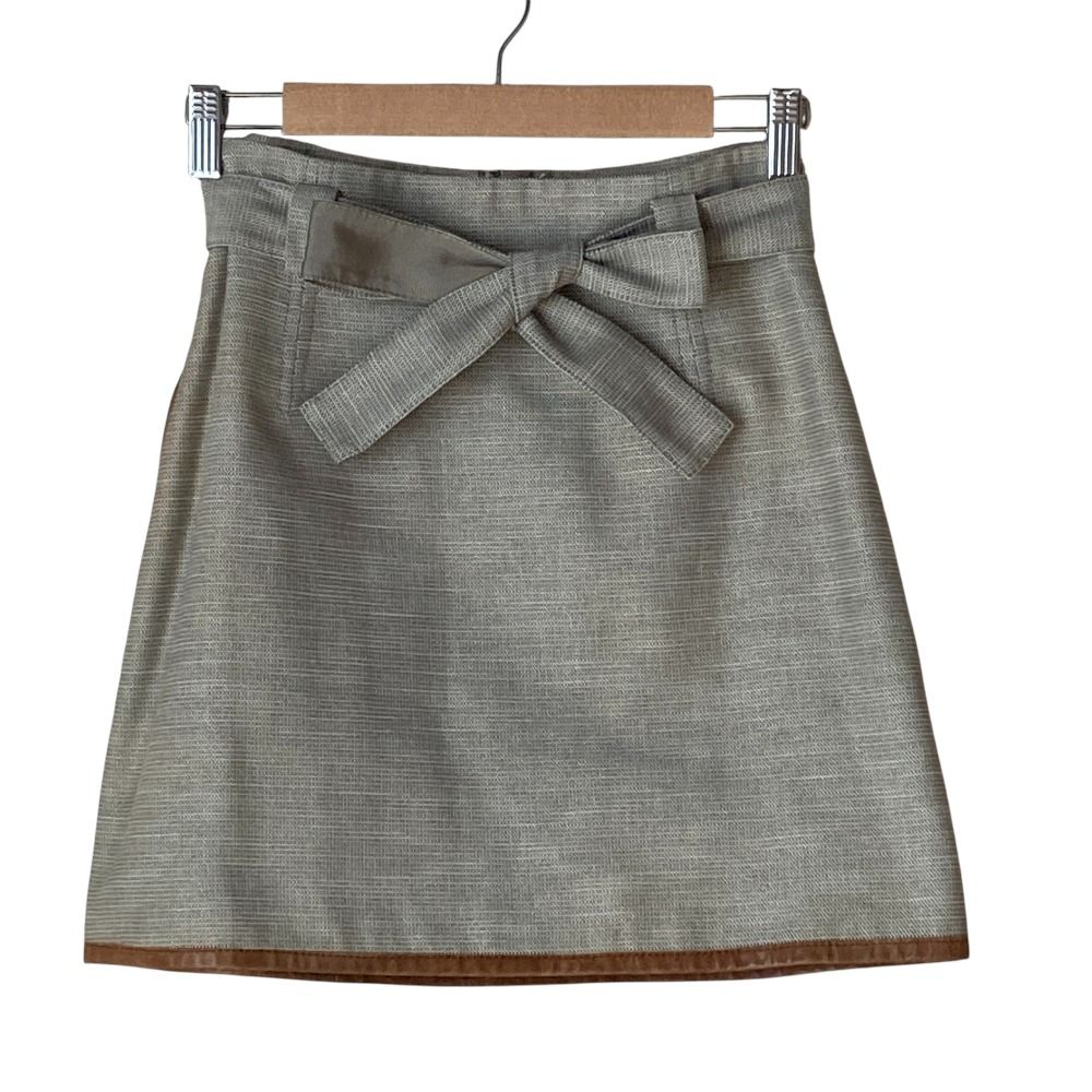 美品 REDValentino レッドヴァレンティノ レザーパイピング トラペーズ