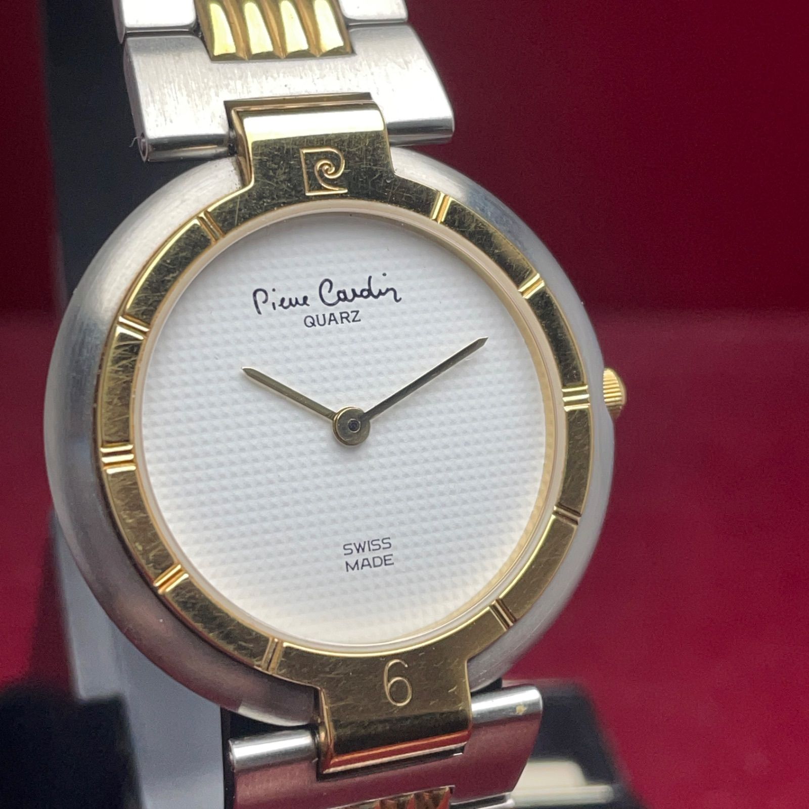 未使用 デッドストック】 ピエールカルダン スイス製 QZ ギョーシェ