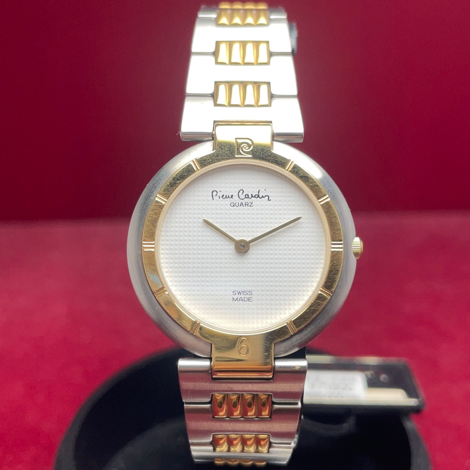 未使用 デッドストック】 ピエールカルダン スイス製 QZ ギョーシェ